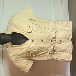 White House Black Market Tan Suit Jacket Size 8